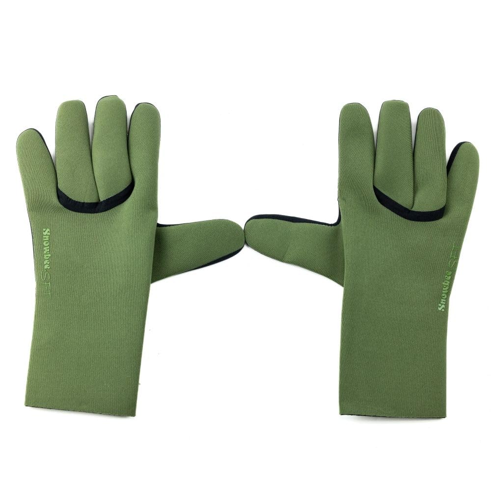 SNOWBEE SFT Neoprene Gloves, 100% Waterproof Seamless Fishing Gloves, 1 mm 4-Way Stretch CR Neoprene with Silicone Grip Palm (X-Large)