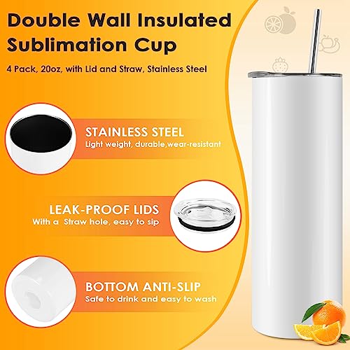 Gobelets de sublimation droits en acier inoxydable de haute qualité - 4