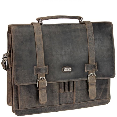 Harolds Antik große Aktenmappe aus Leder 41 cm...