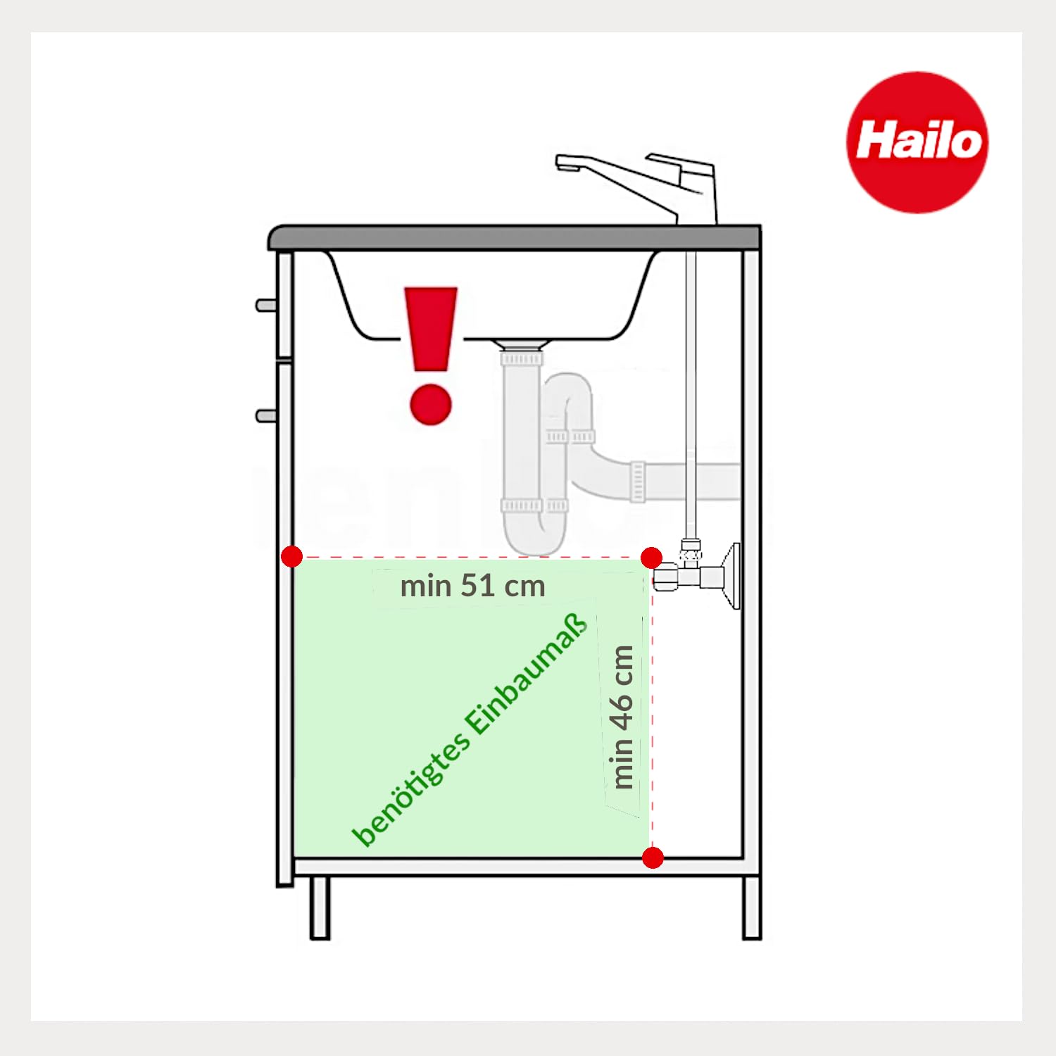 Hailo Abfallsammler Tandem 365010 | 2fach Einbau-Mülleimer | für Schränke ab 300 mm Breite | Bequemer Handauszug auf Rollenführung | Silber und Kunststoff Anthrazit (2x 15L)