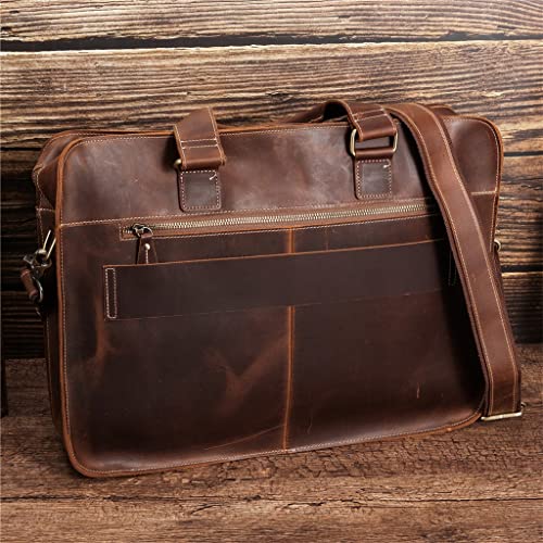 Large Leather Briefcase Bag Laptop Handbags Computer Bag for Men Male Leather Briefcase for Business Travel4