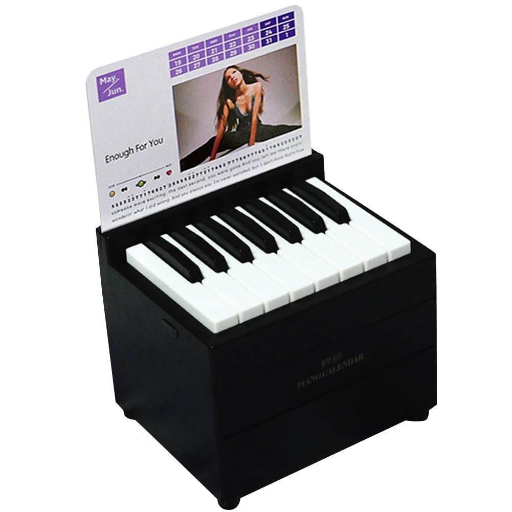 Olivia Rodrigo Piano Calendar 2025 Desk Calendar, BT Olivia Mini Piano Calendar, Playable 15 Keys Piano Calendar with 52 Simplified Music Scores in 27 Cards, Great Gifts for Fans Friends