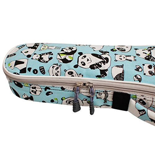 Music First Canvas Panda Ukulele Case Ukulele Bag Ukulele Cover Ukulele Backpack Ukulele Gig Bag (21 Inch Soprano, Panda) #TOP3