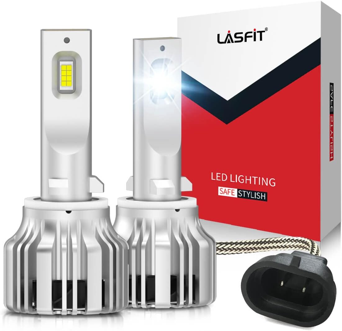 LASFIT880 881 896 886 LED Fog Light Bulbs, 6000K Cool White 892 893 894 898 899 885 LED Fog Lamp Super Bright 50W New Gen LC Plus Plug and Play, Non-Polarity, Pack of 2