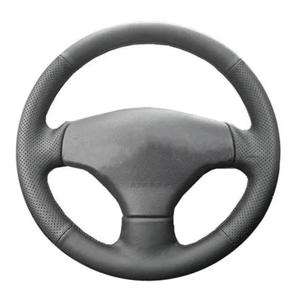 Pokrowiec na kierownicę samochodu skórzane ręcznie szyte akcesoria, do Peugeot 206 2002-2006