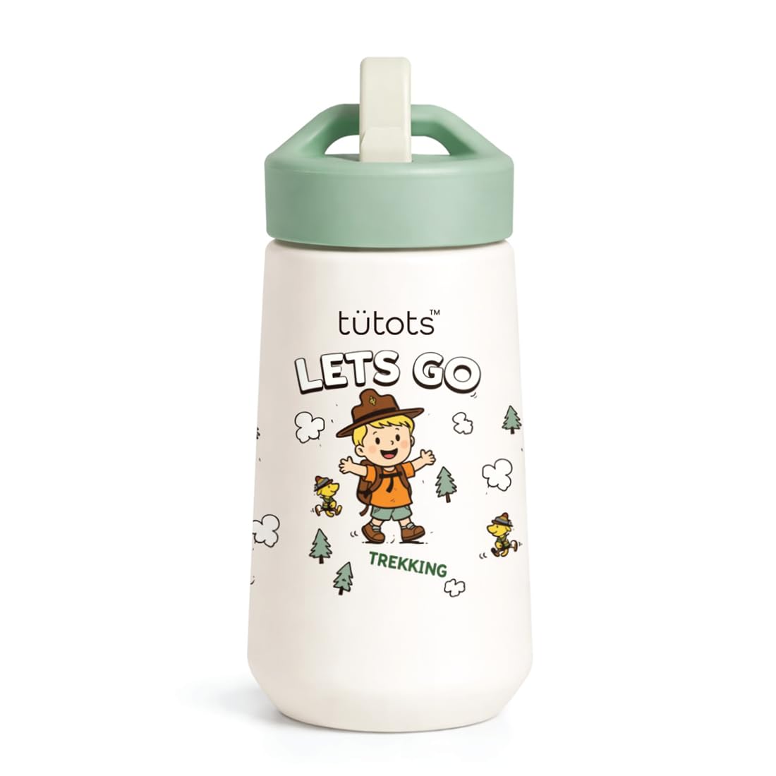 tütots Kids Sipper Water Bottle, Trekking Theme, Flip Spout Lid, BPA-Free Food Grade Material, No-Spill Design, for Toddlers 12+ Months-image-49