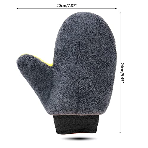 Montesy Auto-Waschhandschuh, Mikrofaser-Chenille, 24 x 20 cm, weicher Auto-Reinigungshandschuh, weiche Waschhandschuhe, Waschhandschuhe, 24 x 20 cm