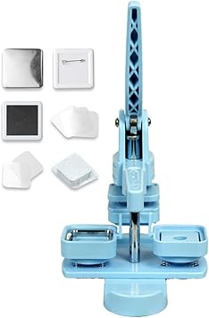 Square Button Maker Machine 55mm Square Badge Maker Machine Press Pin Maker Machine with Accessories for Button Badge