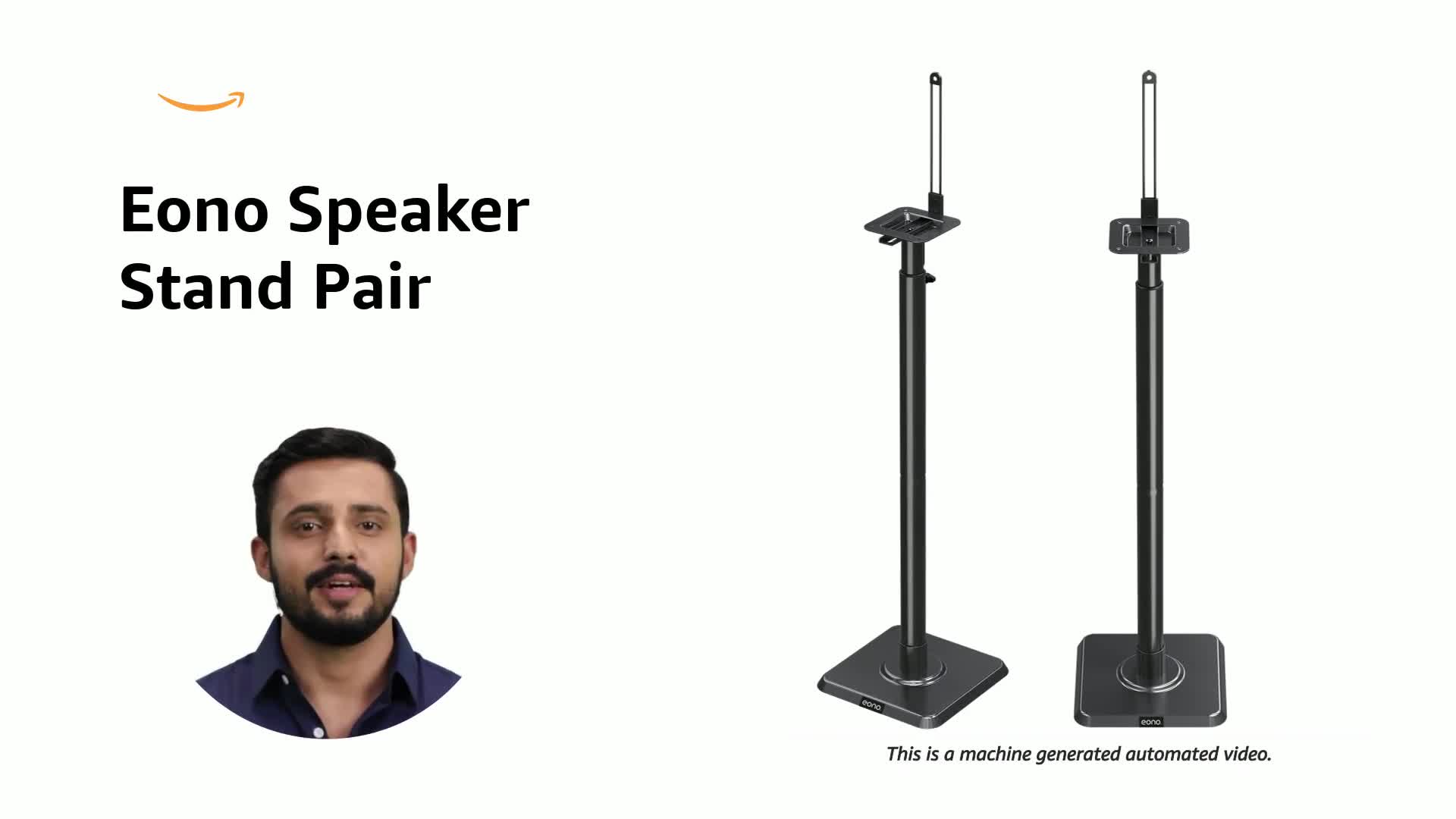 Amazon Brand - Eono Speaker Stand Height Adjustable Pair for