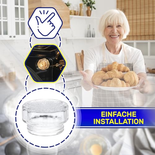 Backofen Glas Lampe Glasabdeckung mit Durchmesser von Ø42 mm mit dem Originalcode 481010646361 für Whirlpool für Philips C00325847 für Ariston für Indesit - MADE IN EU - MONTERAL