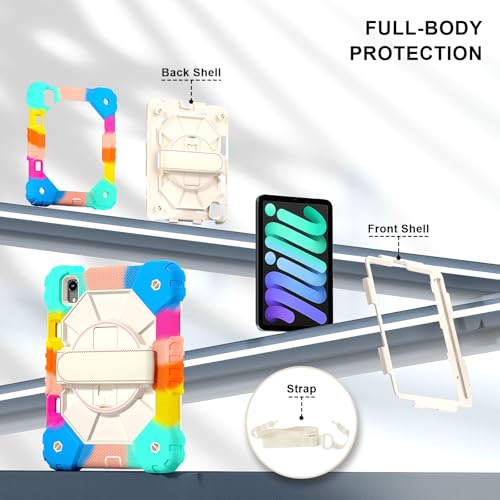 Coque iPad mini 7 antichoc bleue contre chutes et impacts