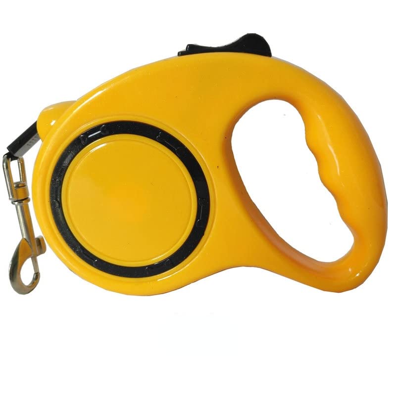 brostyle Pet Expansion Traction Rope Dog Automatic Traction Device 3 Meters 5 Meters Traction Band Portable Dog Rope Dog Chain(Yellow,5)