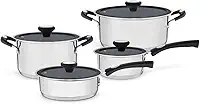 Jogo de Panelas com Revestimento Interno Cermico, Tramontina, Solar 65120026, Inox
