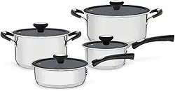 Jogo de Panelas com Revestimento Interno Cermico, Tramontina, Solar 65120026, Inox