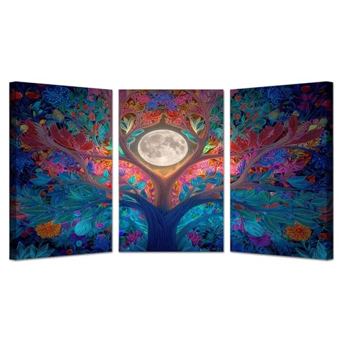 NEKAOEU(ネカオウ) 3枚セット 緑の葉 アートパネル 飾り絵 ポ 絵画 インテリア 自然の木の湖の風景 緑の葉 装飾画,植物装飾 南国 インテリア 花のポスター 部屋飾り,自然 壁画 風呂 幸運 玄関, 現代壁の絵 背景 壁,風景の花 事務室 客間