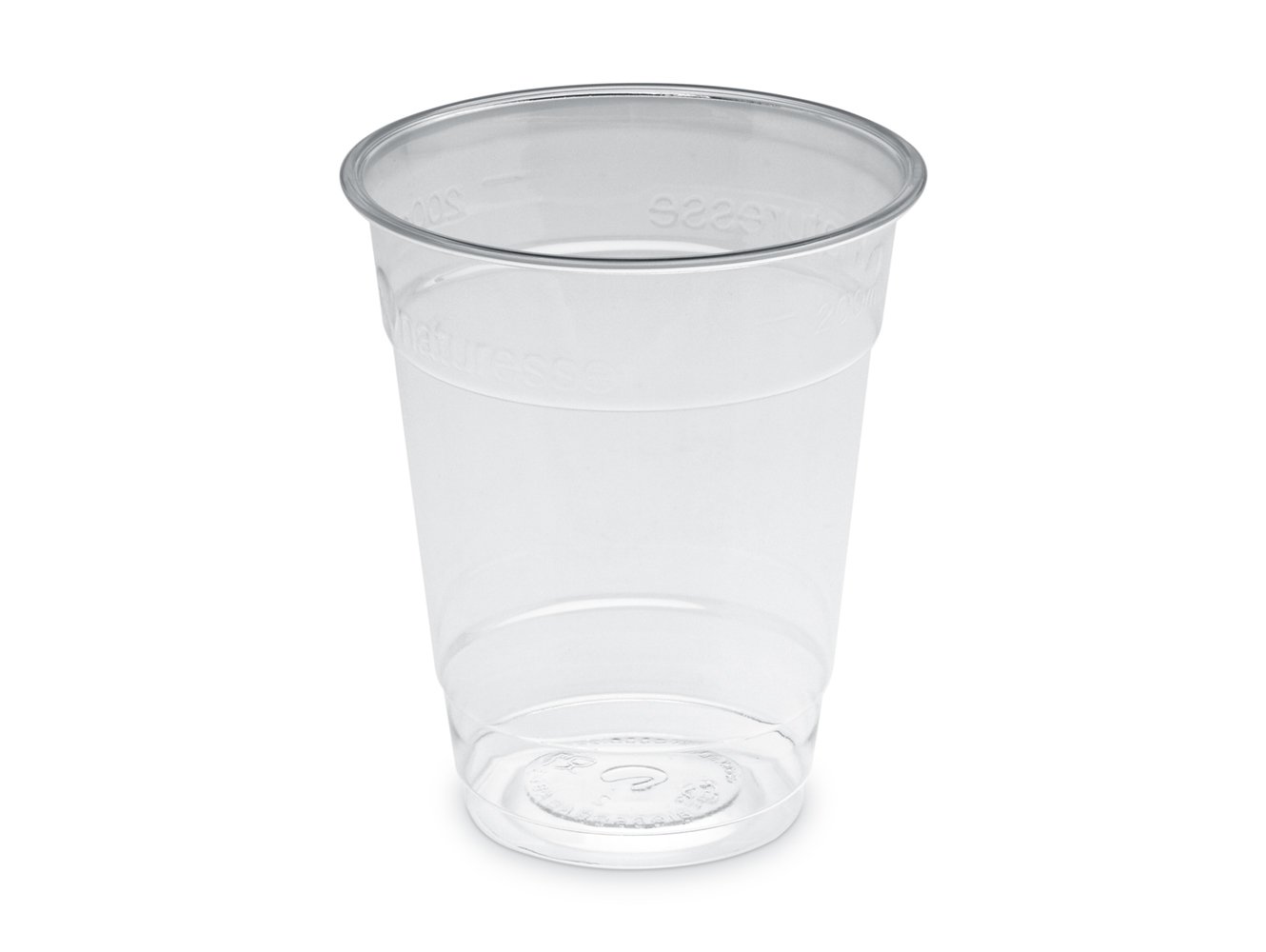 GUILLIN gm25pla cartón Vaso Contenance 20/25cl Biodegradable, plástico, Transparente, 7,6 x 7,6 x 10,4 cm