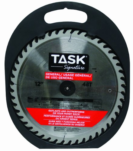 Black Friday Clearance Task T24753 12-Inch Task Signature Saw Blade with General Purpose 1-Inch Arbor