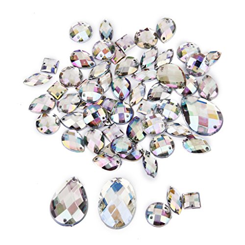 Unbekannt Cristallo cucito bottone decorazione fai...