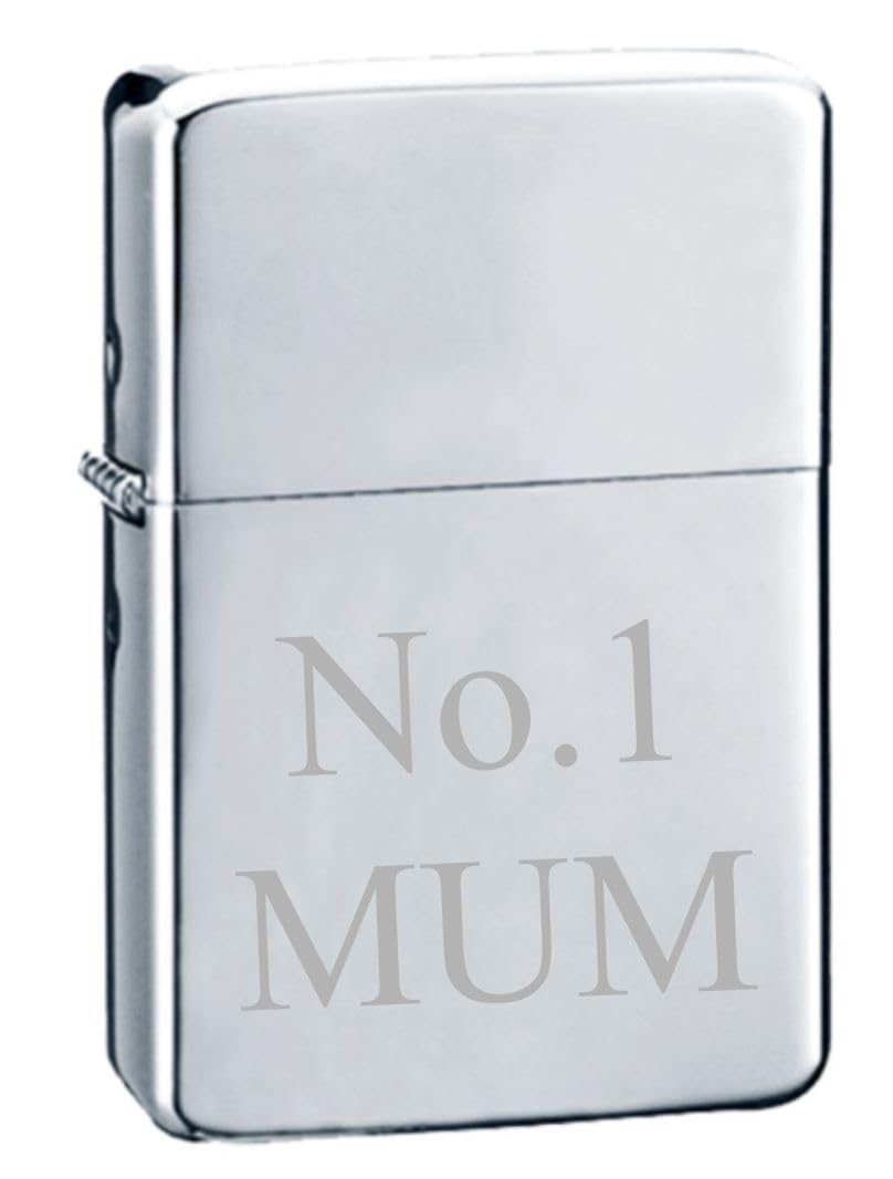 No1 MUM PERSONALISED ENGRAVED STAR CHROME PETROL LIGHTER 138 ENGRAVED FREE OF CHARGE by STAR PETROL LIGHTER