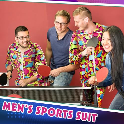Image of Arssm Retro 80s 90s Outfit Sets for Men Vintage Jacket and Joggers Sweatpants 80s Tracksuit Streetwear