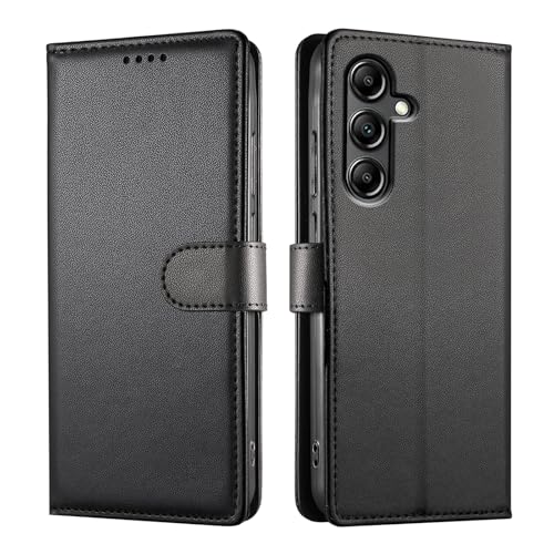 JUNETOP Funda para Samsung Galaxy A36 5G, Carcasa Libro con Tapa Piel Cuero PU de Calidad [Protección RFID] - Negro
