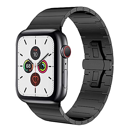 Apple Watch Series 5 Correa AIYIRUO Compatible con Correa Apple Watch 7 45mm 44mm 41mm 40mm, Pulsera de Metal con Banda de Repuesto de Acero Inoxidable...