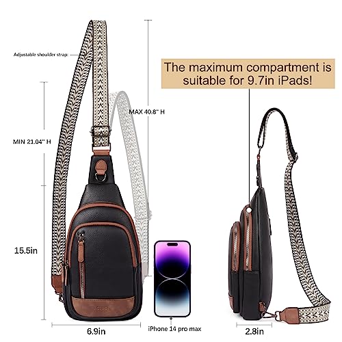 Image of CLUCI Crossbody Bags for Women Men,Leather Sling Bag Cross Body Backpack for Woman Gifts for Women Birthday Unique
