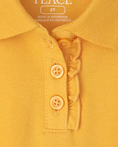 Image of The Children's Place Girls and Toddler Short Sleeve Ruffle Pique Polo