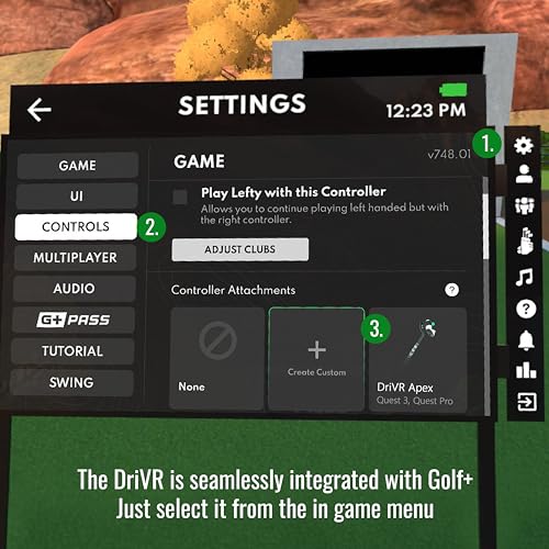 Image of DeadEyeVR - DriVR Golf Club for Quest - Realistic VR Golf Simulator Handle - Weighted VR Golf Club Grip for Enhanced Play (DriVR Apex)
