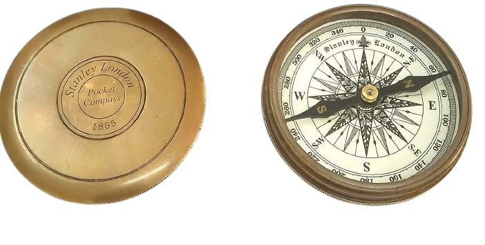 Antique Brass Maritime Compass – 3 Inch 1885 – Vintage Nautical Navigation Instrument-picture-37