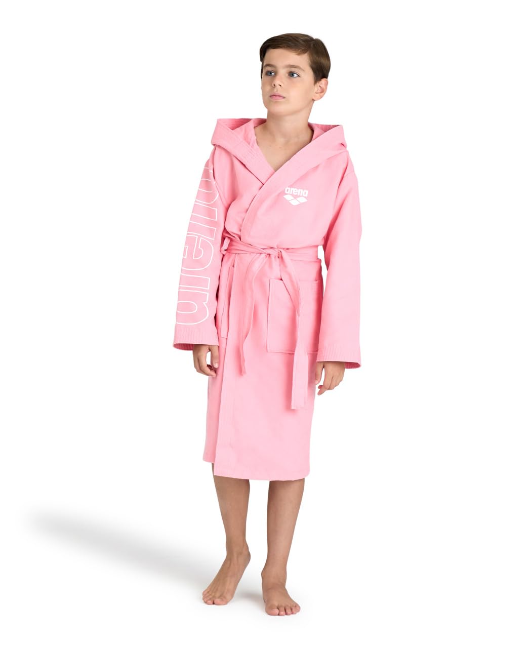 arena Zeal Plus Junior Accappatoio Bambino e Bambina in Microfibra, Accappatoio Microfibra con Cappuccio e Tasche, Accappatoio Unisex ad Asciugatura Rapida, Comodo e Leggero