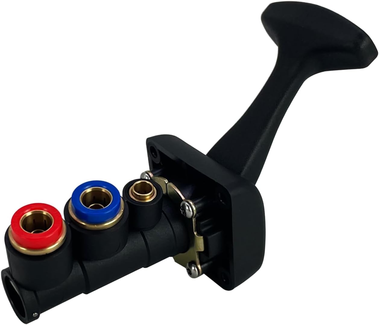 Heavy-Duty Trailer Brake Control Valve Replacement 26503-1 GTD-26503-1 Compatible with Freightliner GT Development, 3-Way Configuration, 2 of 3/8" Push-In Ports, 1 of 1/4" Push-In