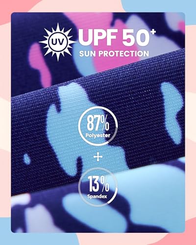 Image of Angel season Girls Swimsuits Kids Bathing Suit One Piece Swimwear with UPF 50+ Cute