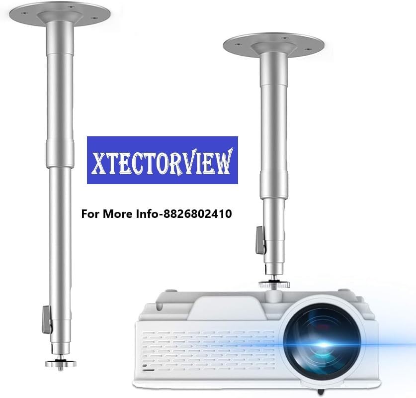 Image of 3FT CCTV Camera Bracket, Universal Ceiling Mount for Projector 360 Degree Rotatable Extendable Tilt Up to 20-36 Inch DVR, Single Screw Projector Stand Wall Mount -Weight Capacity 5KG#1