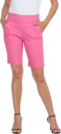 HDE Women's Pull-On Bermuda Shorts with Pockets