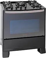 SUGGAR FOGÃO MASTER GRILL PRETO MESA DE VIDRO 5 BOCAS TRIPLA CHAMA GRILL 110V TREMPE FERRO FUNDIDO ACENDIMENTO SUPERAUTOMÁTICO FGVMTG511PT