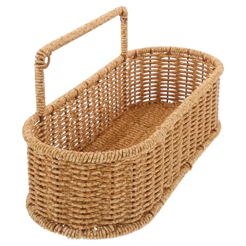 Cesta colgante de pared pequeña sintética para baño y cocina sin taladro 2