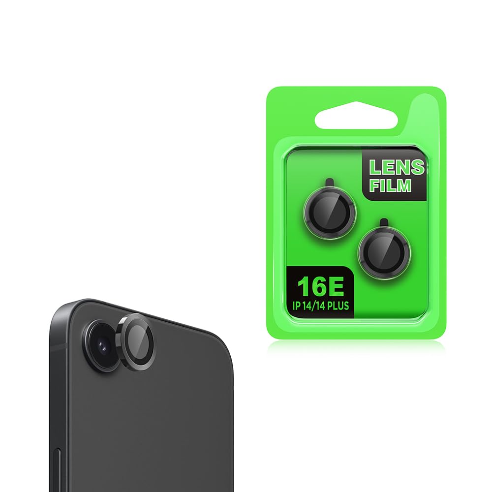 Zore Apple ile uyumlu iPhone 16E CL-07 Kamera Lens Koruyucu Siyah