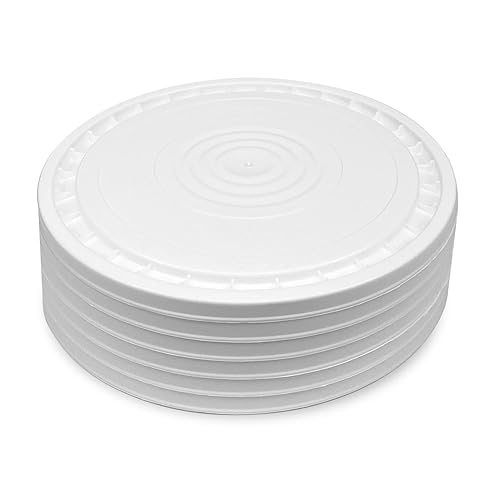 Tapa reutilizable fácil de despegar para cubos de 3.5, 5, 6 y 7 galones, plástico HPDE de premimum, sin BPA, fabricado en Estados Unidos, color