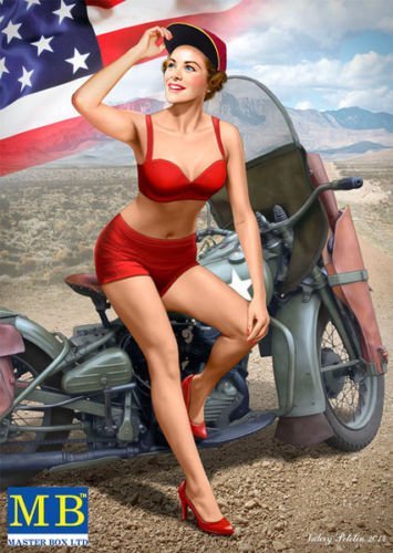 Kit Marilyn 1/24 Master Box 24001 figurine Pretty US Army Girl à monter