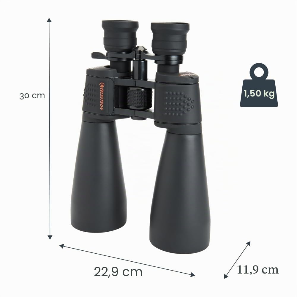 Celestron SkyMaster BaK4 - Prismáticos con Zoom de 15 a 35 aumentos x 70 mm, Multicapa, para observación al Aire Libre y astronomía, con trípode Adaptable y Funda de Transporte Blanda