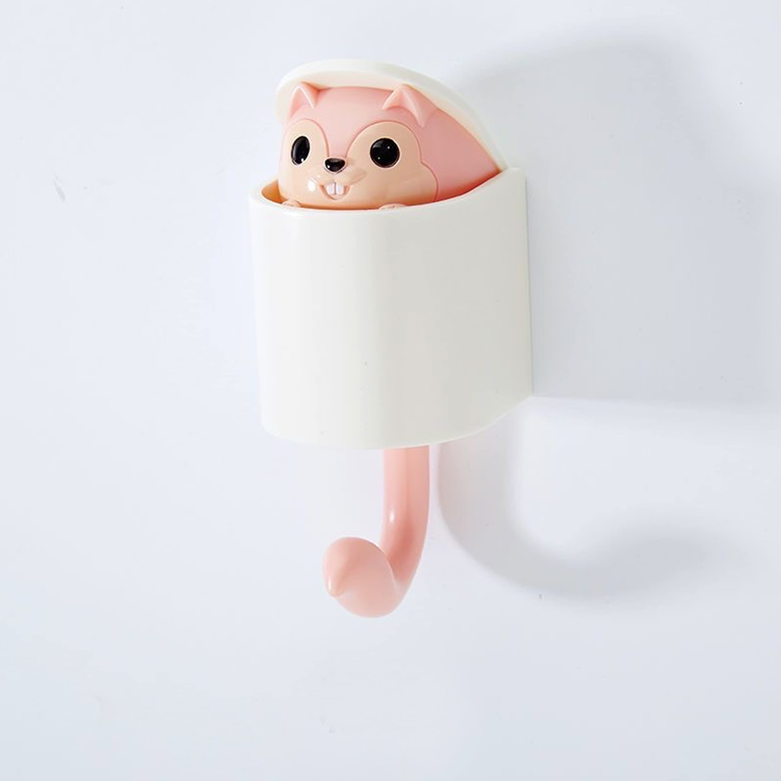 Yindella Squirrel Wall Hook Key Holder Cute for Hanging Adhesive Shower Towel Hooks for Bathrooms Hat Key Hook Decorative for Wall, Small Keychain Hook (Squirrel Wall Hook Pink) (B0BS63T71D) Amazon Price History, Amazon Price Tracker