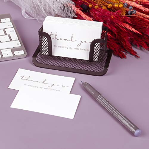 200 Thank You For Supporting My Small Business Cards, Elegant and Professional Design, 2\" x 3.5\", Recommended for Online Retailers, Small Business Owners and and Local Stores