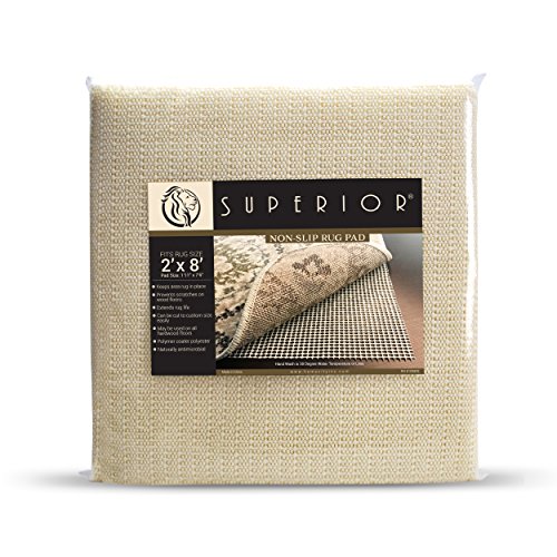Superior Light-Weight Strong Grip Textured Rubber, Slip-Resistant Reversible Beige Hard Floor Surface