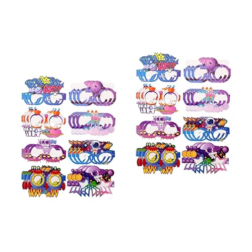 jojofuny 48piezas Gafas De Papel Temáticas Del Espacio Exterior Para Fiestas Accesorios De Fotografía y
