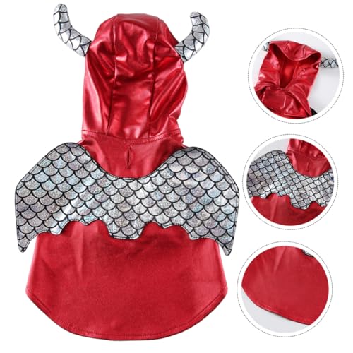 Disfraz para perro NUOBESTY tamaño M color rojo miniatura 2