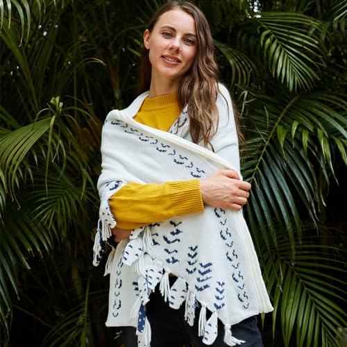 Owl Scarf Shawl, Owl Knitted scarves, Womens Warm Long Shawl Winter Wraps Imitate Bird Wing Feather Scarf3