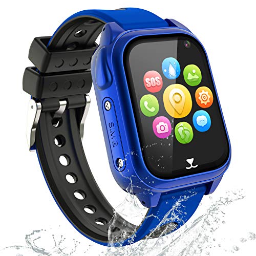 Kids Smartwatch Phone - IP67 Waterproof GPS Tracker Smartwatch for Boys Girls, Voice Chat SOS Remote Monitoring Safe Zone Alarm Camera Birthday for Kids