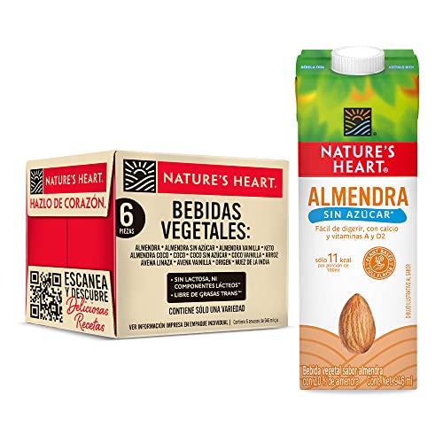 Jabones, Grocery Nature's Heart Bebida de Almendra sin azúcar Nature's Heart 6 pack 946ml, Almendra, 6 litros