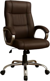CHAIR KING PESTIGE Premium Leatherette Executive Chair | High Back Ergonomic Work from Home Office Chair with Height Adjus... Price In India